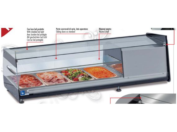 Vetrina refrigerata Tapas 4 D GN 2.